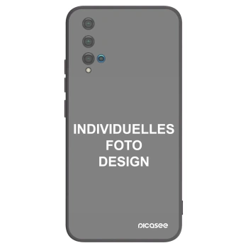 Picasee Huawei Nova 5T Hülle - Schwarzes Silikon - Individuelles Fotodesign