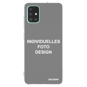 Picasee Samsung Galaxy A51 A515F Hülle - Transparentes Silikon - Individuelles Fotodesign