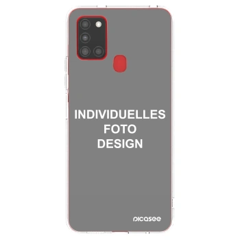 Picasee Samsung Galaxy A21s Hülle - Transparentes Silikon - Individuelles Fotodesign