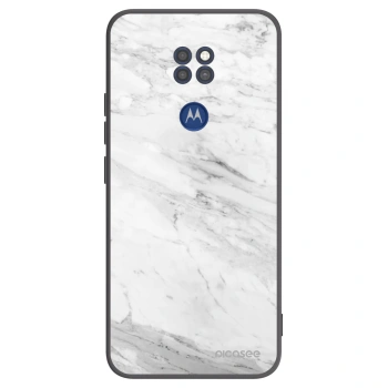 Hülle für Motorola Moto G9 Play - White marble