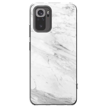 Picasee Xiaomi Redmi Note 10 Hülle - Transparentes Silikon - White marble