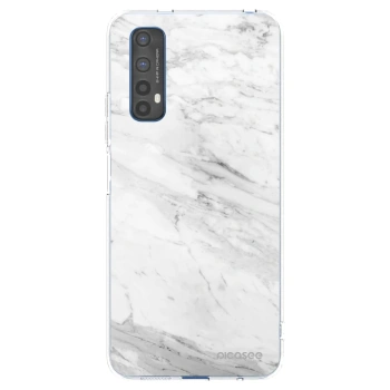Picasee Realme 7 Hülle - Transparentes Silikon - White marble