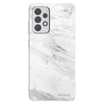 Picasee Samsung Galaxy A52s 5G A528B Hülle - Transparentes Silikon - White marble