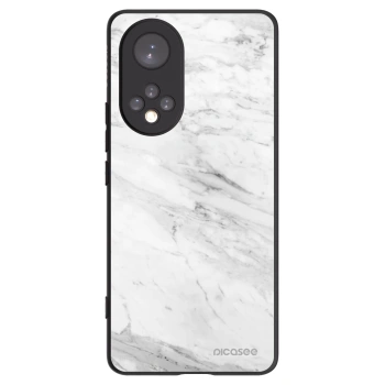 Picasee Honor 50 5G Hülle - Schwarzes Silikon - White marble