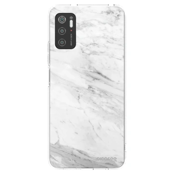 Picasee Xiaomi Poco M3 Pro 5G Hülle - Transparentes Silikon - White marble