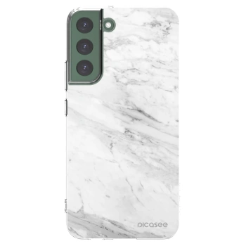 Picasee Samsung Galaxy S22+ 5G Hülle - Transparentes Silikon - White marble