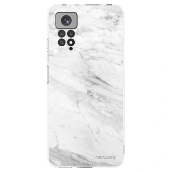 Picasee Xiaomi Redmi Note 11 Hülle - Transparentes Silikon - White marble