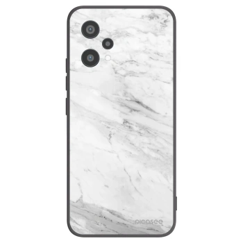 Picasee Realme 9 Pro 5G Hülle - Schwarzes Silikon - White marble