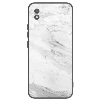 Picasee Realme C11 (2021) Hülle - Schwarzes Silikon - White marble