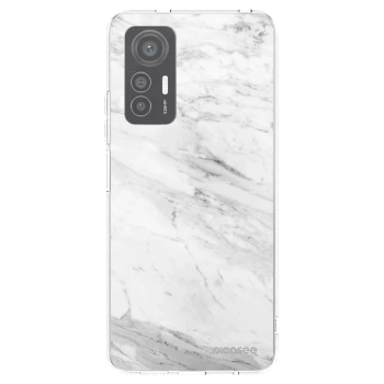 Picasee Xiaomi 12 Lite Hülle - Transparentes Silikon - White marble
