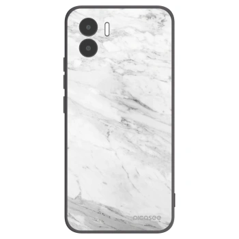 Picasee Xiaomi Redmi A1 Hülle - Schwarzes Silikon - White marble