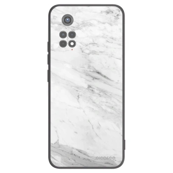 Picasee Xiaomi Redmi Note 11S 5G Hülle - Schwarzes Silikon - White marble