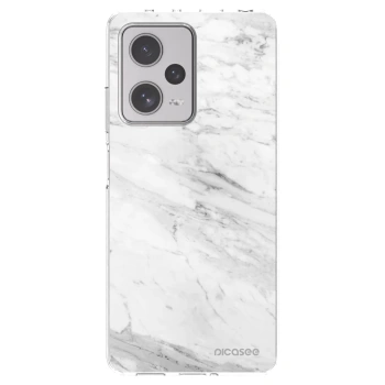 Picasee Xiaomi Redmi Note 12 Pro+ 5G Hülle - Transparentes Silikon - White marble