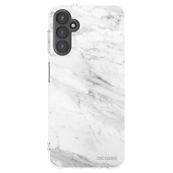 Picasee Samsung Galaxy A14 5G A146P Hülle - Transparentes Silikon - White marble