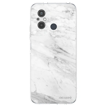 Picasee Xiaomi Redmi 12C Hülle - Transparentes Silikon - White marble