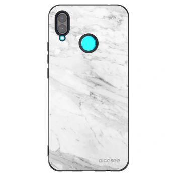 Picasee Huawei Nova 3 Hülle - Schwarzes Silikon - White marble