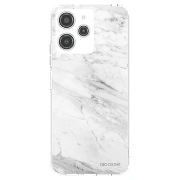 Picasee Xiaomi Redmi 12 4G Hülle - Transparentes Silikon - White marble