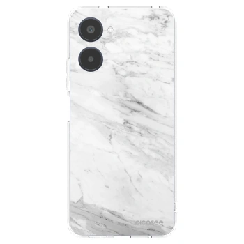 Picasee Realme 10 4G Hülle - Transparentes Silikon - White marble