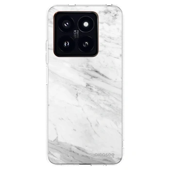 Picasee Xiaomi 14 Pro Hülle - Transparentes Silikon - White marble