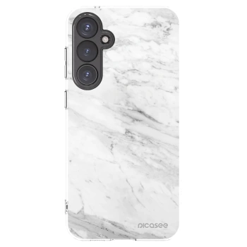 Picasee Samsung Galaxy S23 FE S711B Hülle - Transparentes Silikon - White marble