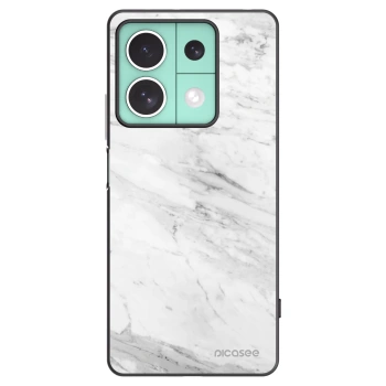Picasee Xiaomi Redmi Note 13 5G Hülle - Schwarzes Silikon - White marble
