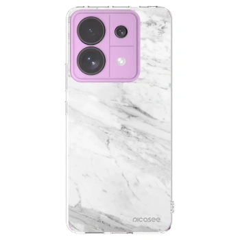 Picasee Xiaomi Redmi Note 13 Pro 5G Hülle - Transparentes Silikon - White marble