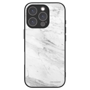 Hülle für Apple iPhone 16 Pro - White marble