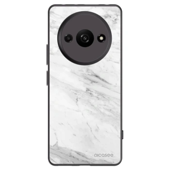 Picasee Xiaomi Redmi A3 Hülle - Schwarzes Silikon - White marble