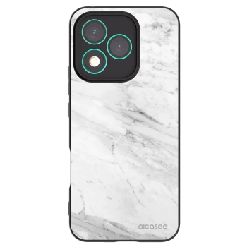 Picasee Honor 400 Lite 5G Hülle - Schwarzes Silikon - White marble