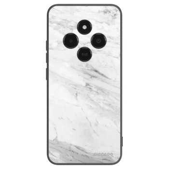 Picasee Xiaomi Poco C75 Hülle - Schwarzes Silikon - White marble