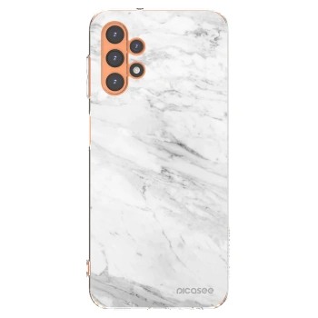 Picasee Samsung Galaxy A13 5G Hülle - Transparentes Silikon - White marble