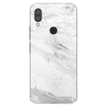 Picasee Xiaomi Redmi 7 Hülle - Transparentes Silikon - White marble