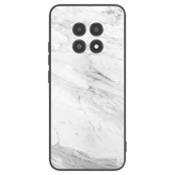 Picasee Realme 12X Hülle - Schwarzes Silikon - White marble