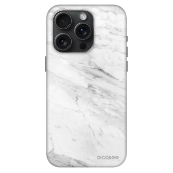 Hülle für Apple iPhone 15 Pro - White marble