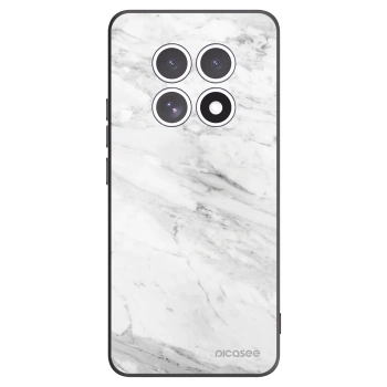 Picasee Xiaomi Redmi Note 15 Hülle - Schwarzes Silikon - White marble