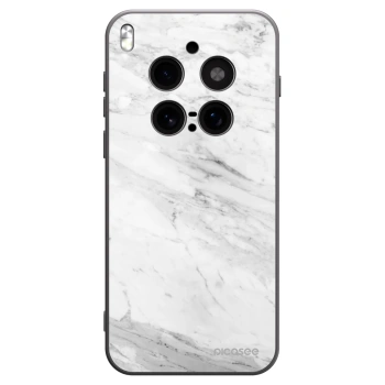 Picasee Vivo X300 Pro Hülle - Schwarzes Silikon - White marble