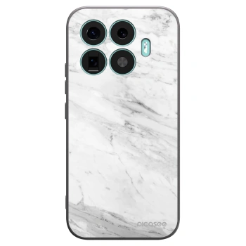 Picasee Xiaomi 17T Hülle - Schwarzes Silikon - White marble