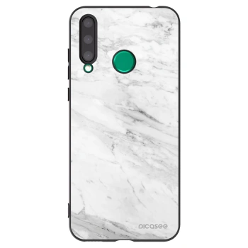 Picasee Honor 20 Lite Hülle - Schwarzes Silikon - White marble