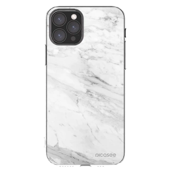 Picasee Apple iPhone 11 Pro Hülle - Transparentes Silikon - White marble