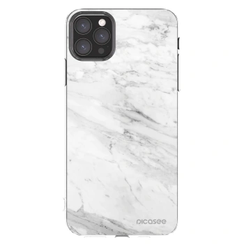 Picasee Apple iPhone 11 Pro Max Hülle - Transparentes Silikon - White marble