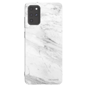 Picasee Samsung Galaxy S20+ G985F Hülle - Transparentes Silikon - White marble