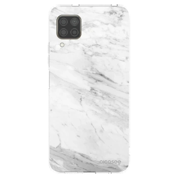Picasee Huawei P40 Lite Hülle - Transparentes Silikon - White marble