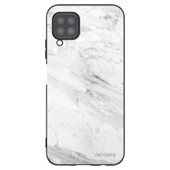 Picasee Huawei P40 Lite Hülle - Schwarzes Silikon - White marble