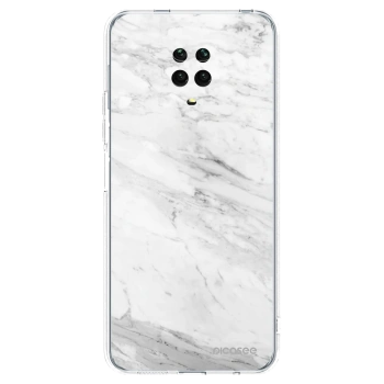 Picasee Xiaomi Redmi Note 9 Pro Hülle - Transparentes Silikon - White marble