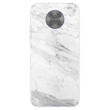 Picasee Xiaomi Poco F2 Pro Hülle - Transparentes Silikon - White marble