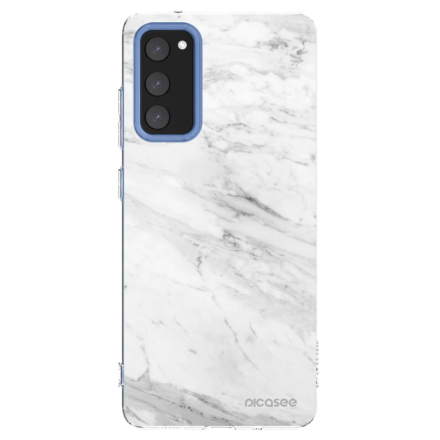 Picasee Samsung Galaxy S20 FE Hülle - Transparentes Silikon - White marble