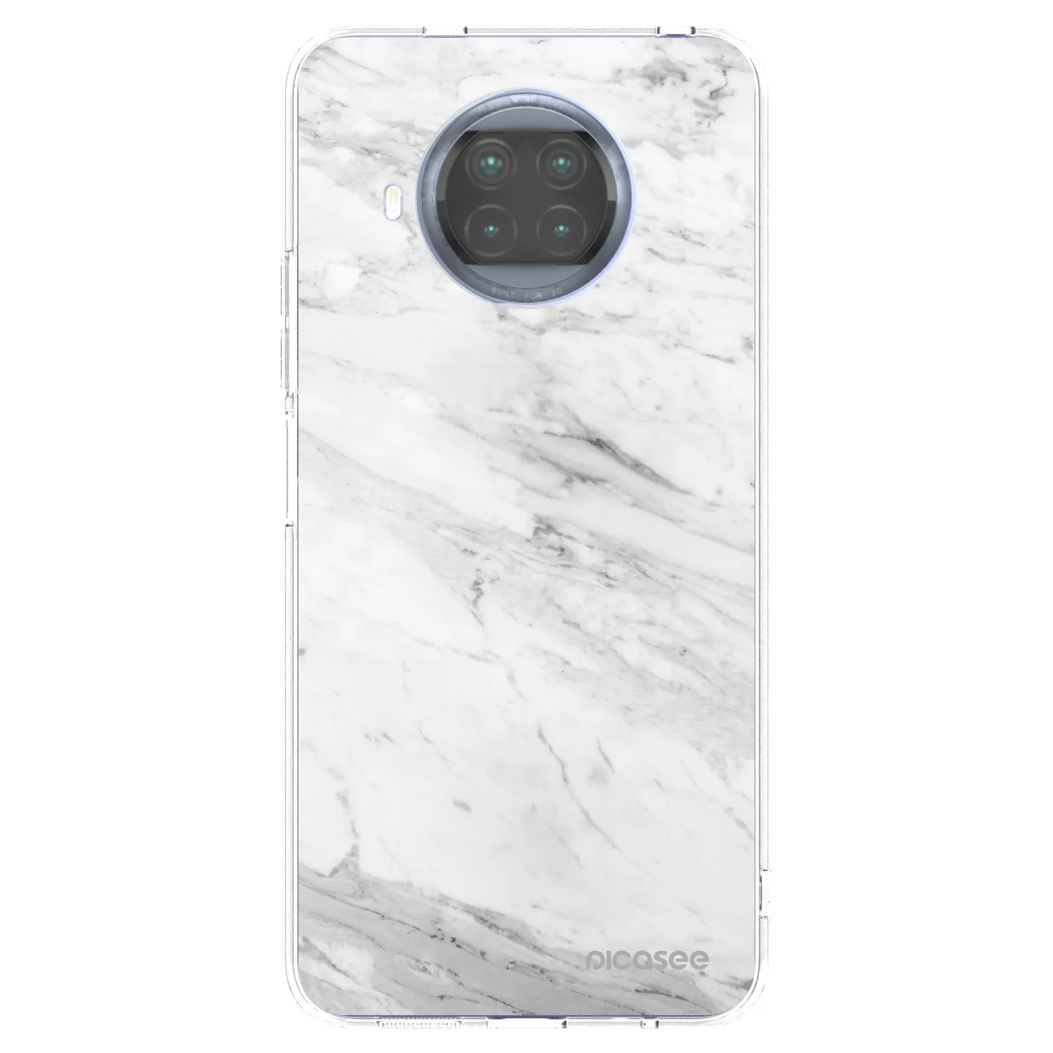 Picasee Xiaomi Mi 10T Lite Hülle - Transparentes Silikon - White marble