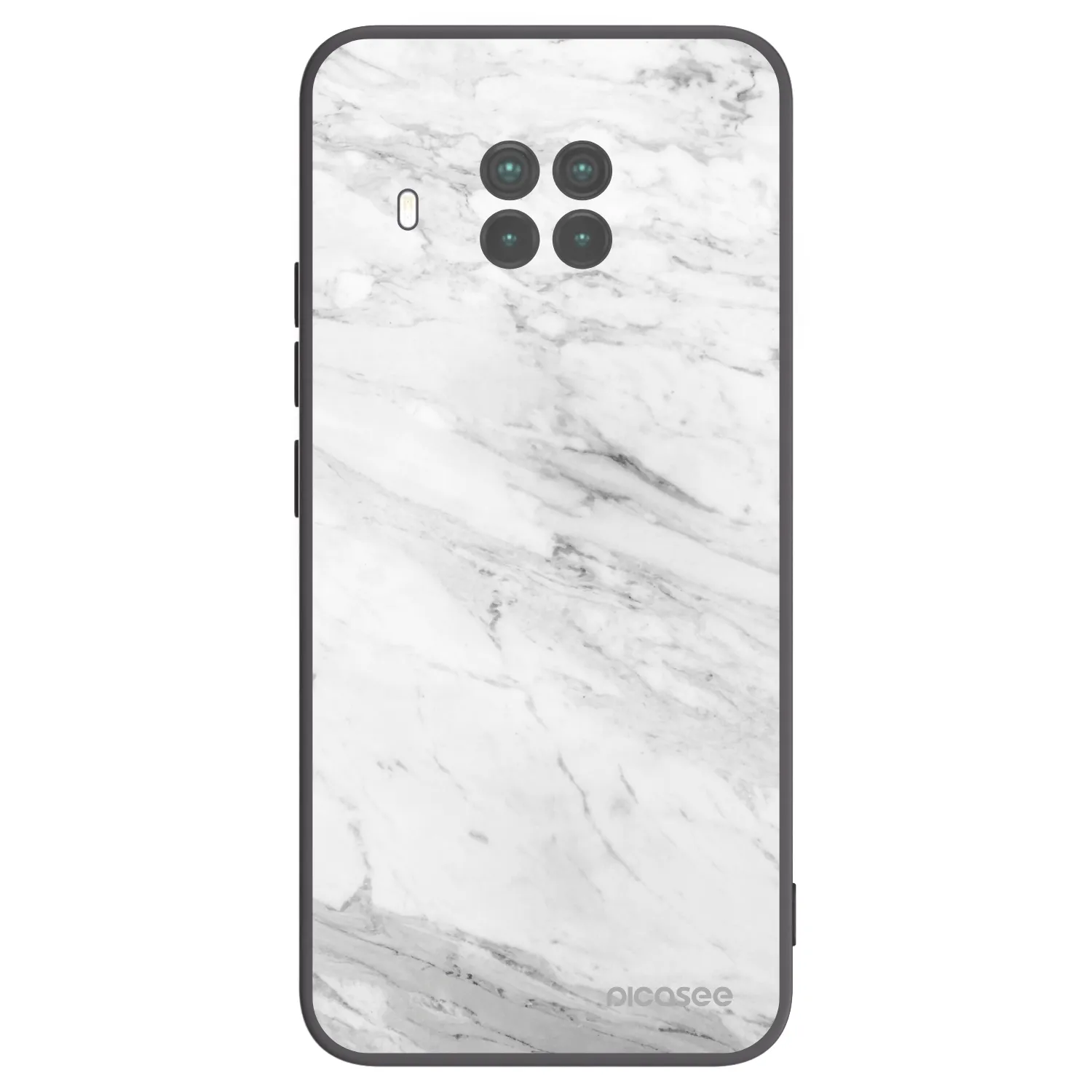 Picasee Xiaomi Mi 10T Lite Hülle - Schwarzes Silikon - White marble