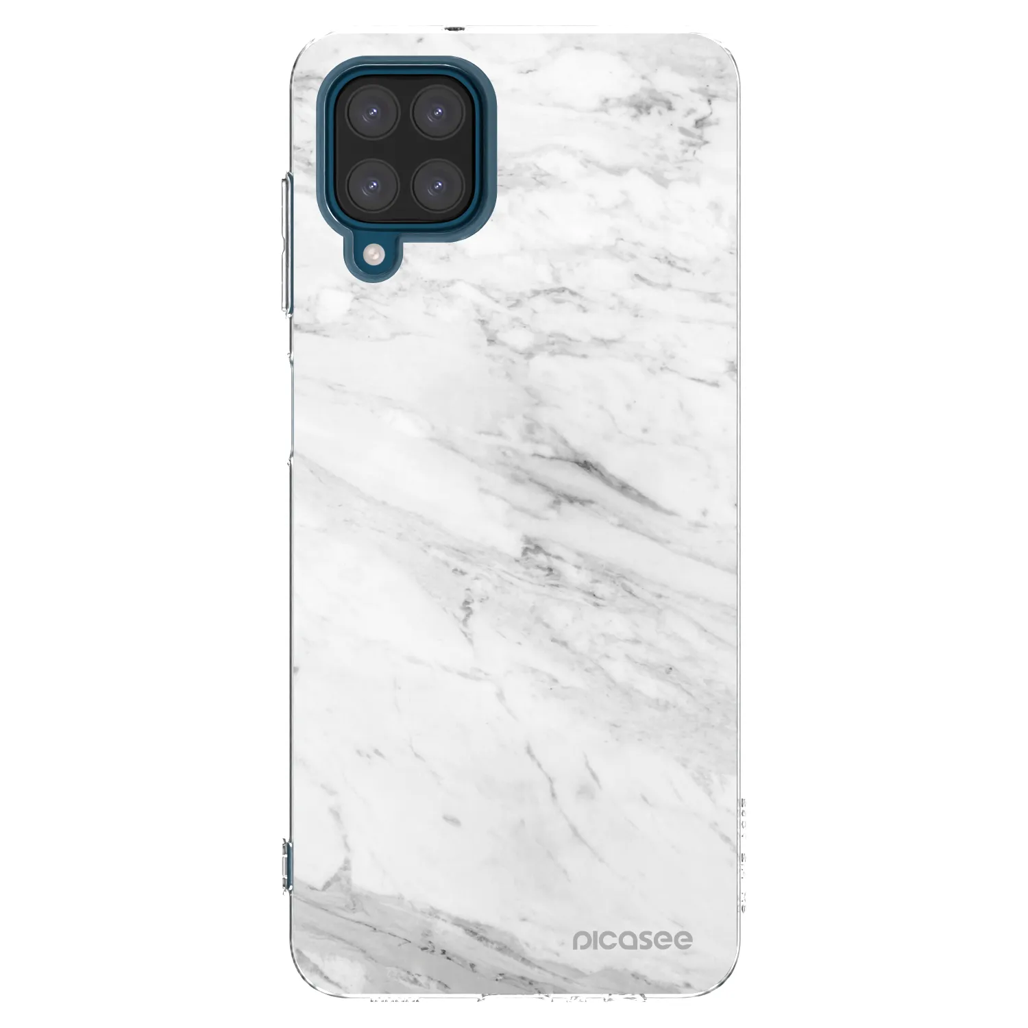 Picasee Samsung Galaxy A12 A125F Hülle - Transparentes Silikon - White marble