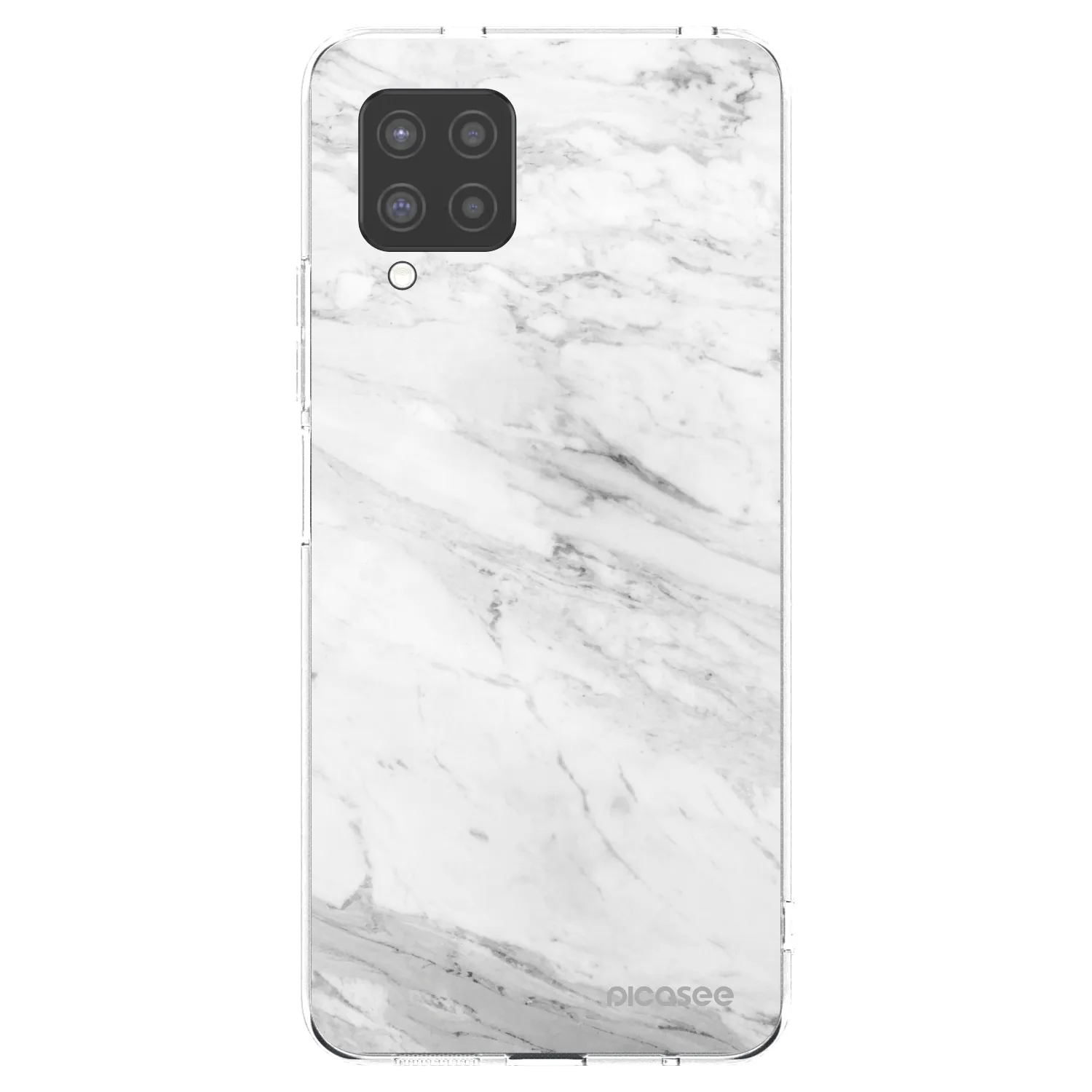 Picasee Samsung Galaxy A42 A426B Hülle - Transparentes Silikon - White marble